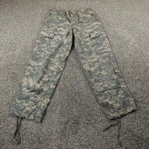 Army Pants Mens Small Green Digital Camo Cargo Canvas Ripstop ACU Combat Trouser